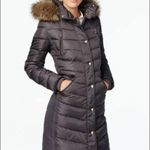 Michael Kors NEW $350 GUNMETAL HOODED FAUXFUR TRIM Photo 5