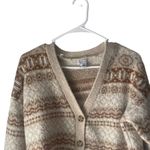 Cupcakes and Cashmere Women's Size Small Brown Academia Button Up Sweater Photo 1