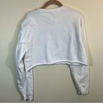 Just Hoods White Iowa State Lips Cropped Crewneck Sweatshirt Medium Photo 8