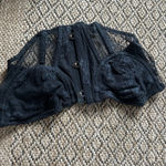 Urban Outfitters  OU Black Lace Corset Bustier Top Size Medium Photo 2