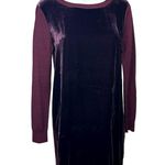 Hobbs London Benita Red Velvet Velour Silk Long Sleeve Sweater Dress Size 6 Photo 1