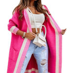 Women's Pink Open Front Cardigan Sweater NWOT Size M Photo 0