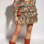 Ulla Johnson Naiya Ruffled Long Sleeve Mini Dress Nimbus Size 0 $595 Photo 0
