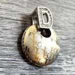 Christian Dior Vintage Women’s Silver/Gold Tone Pendant White Stone Photo 9