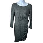 Adrianna Papell Theron Grey Jersey Knit Long Sleeve Midi Dress XL NWT Photo 1