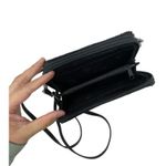 Vera Bradley Black Quilted Crossbody Travel Bag Double Zip Wallet RFID GUC Photo 4