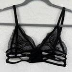 Bluebella Bra Size S Black Floral Lace Sheer Bralette Cage Strappy Lingerie Photo 0