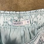 Mersea “Sailor” satin pajama bottom in aquamarine Size: Medium Red Photo 1