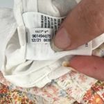 American Eagle  Linen Blend Micro Floral Sundress Sz Medium Cream Cottage Halter Photo 12