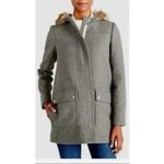 J.Crew Vail Parka Faux Fur Hooded Winter Coat Gray Size 4 Photo 3
