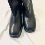 Target NEW  Chunky Black Faux Leather Wide Calf Platform Knee High Boots US 11 Photo 3