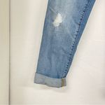 Gap  Real Straight Rolled Hem Mid Rise Jeans Womens 26 Blue Denim Distressed Photo 2