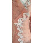 Size S Women Embroidered Long Sleeve Dress With Lace Trim Pink Photo 4