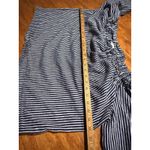 A New Day  Striped Off The Shoulder Blue Striped Top Large Women’s Blouse Shirt L Photo 9