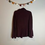 Flax  burgundy jacquard casual jacket blouse Photo 3