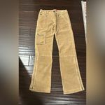 Miss Sixty  VTG Women’s Corduroy Beige Cargo w Zipper Flared Legs 29 Photo 2