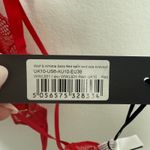 Wolf & Whistle Womens Bodysuit Size US 6 Red Bella Satin Lace Strappy Lingerie Photo 4