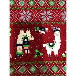 No Boundaries Christmas Llamas Knit Top Juniors Size L Long Sleeve Soft Stretchy Holiday Photo 2