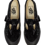Vans  Crushed Velvet Mary Janes Black Size 8 Photo 0