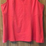 Torrid  Coral Vneck Sleeveless Peplum Tank Top 4 4X Photo 6