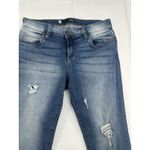 Kut From The Kloth  Connie Ankle Skinny Blue Denim Jeans Stretch Frayed Womens 8 Photo 5