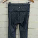 Lululemon  Wunder Under Cropped Heathered Black Legging size 4 Photo 4