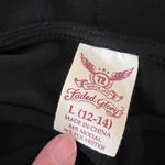 Faded Glory  Womens Swing Top Shirt Crisscross Bodice Short Sleeve Black Large Photo 6