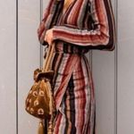 Rails  Metallic Lola Varadero Long Sleeve Striped Metallic Wrap Dress NEW S Photo 7
