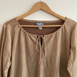 Notches NWT Vintage 90’s Suede Boho Western Blouse with Flared Sleeves size 1X Photo 2