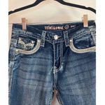 Rebel & Soul Bootcut Denim Jeans W/ Rhinestone Pocket Detail Womens Size 31 Blue Photo 2