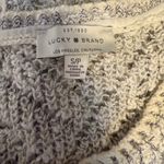 Lucky Brand Womens Metallic Silver Chevron Stripe Open Knit Sweater Size Small Photo 4
