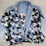 White Birch  Blue Camo Corduroy Jacket 2X Dolman Sleeve Full Zip Photo 10