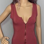 Minette Rose Colored Zipper Sleeveless Bodycon Mini Dress Size Medium Photo 2