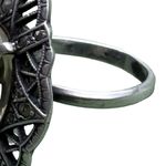 Antique Citrine Marcasite Hallmarked Sterling Silver Large Art Deco Estate Ring Yellow Photo 13