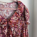Anthropologie  Love The Label Charisma Ruffle Floral Tunic Top Blouse size XS Photo 6