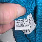 Lake Harmony Rowing Club Blue Cotton Cable Knit Sweater Medium Vintage Made USA Photo 5