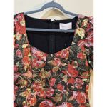 Adelyn Rae  Claris Mini Dress Pink Black Floral Puff‎ Sleeve Party Size Medium Photo 5