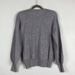 Anthropologie Ella Moss Maggie Heather Grey Puff Sleeve Knit Sweater Small Photo 11