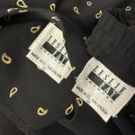 Leslie Fay Vintage‎ 90s  2 Piece Long Skirt Set Size 16 Floral Black Short Sleeve Photo 5