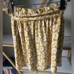 American Eagle  Outfitters Yellow Floral Pull On Paperbag Ruffle Skirt Photo 1
