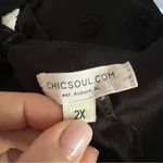 Chic Soul Black Swiss Dot Short Sleeve Blouse Tunic Plus Size 2X Photo 6