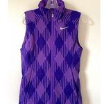 Nike Plaid Diamond Golf Puffer Sport Vest Purple Size XS Photo 0