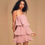 Lulu's Blowing Kisses Dusty Pink Pleated One Photo 1