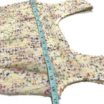 Solemio Confetti Textured Cocktail Dress Sz M Short Sleeve Mini Low Back Party Photo 7