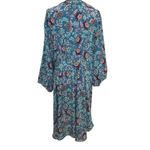 Torrid ‎ Teal Floral Georgette Wrap Tunic Blouse Dress Size 3 3X 22/24 Plus Size Photo 2