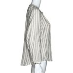 Heartloom Shirt Women Small Tan Gray Striped Jardin Top Button Up Neutral Earthy Photo 1