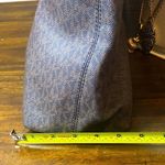 Michael Kors  Brown Logo Top Zipper Close Shoulder Bag w Braided Shoulder Strap Photo 5