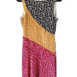 Saloni AGNES KNOT PRINT SILK CREPE DE CHINE DRESS Red Size 8 Photo 3