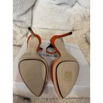 Victoria Beckham Pointy Toe Stiletto Sandal in Orange Satin Size 38 Photo 5