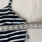 Old Navy  size medium new black white striped dress skater cross straps Photo 6
